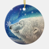 Eisbär Schneeflocken Ornament (Vorne)
