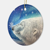 Eisbär Schneeflocken Ornament (Links)