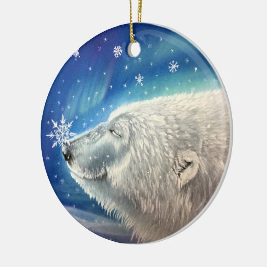 Eisbär Schneeflocken Ornament (Links)