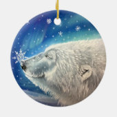 Eisbär Schneeflocken Ornament (Hinten)