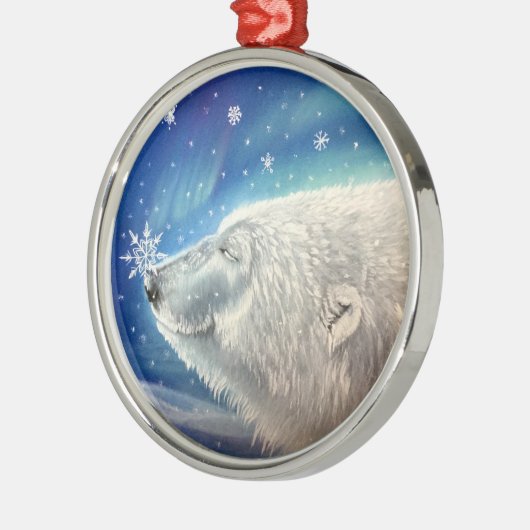 Eisbär Schneeflocken Ornament (Links)