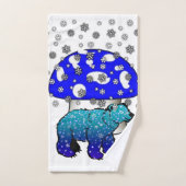 Eisbär Schneeflocken Schneeflocken Schneeflocken H Badhandtuch Set (Handtuch)