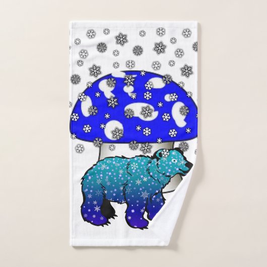 Eisbär Schneeflocken Schneeflocken Schneeflocken H Badhandtuch Set (Handtuch)