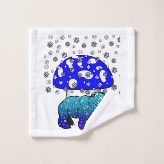 Eisbär Schneeflocken Schneeflocken Schneeflocken H Badhandtuch Set (Waschlappen)