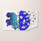 Eisbär Schneeflocken Schneeflocken Schneeflocken H Badhandtuch Set (Handtuch)