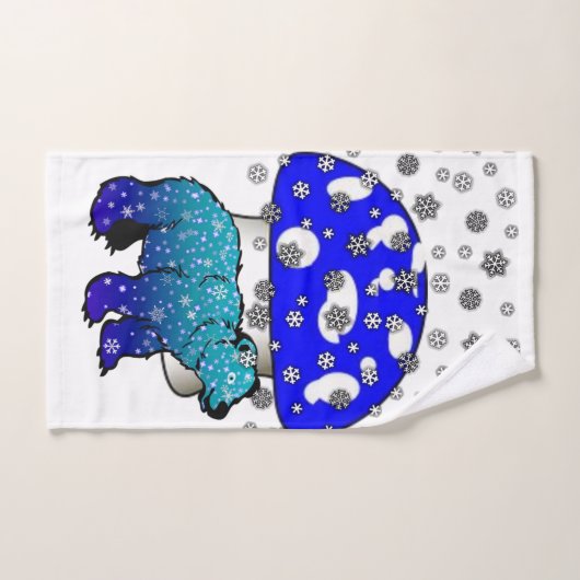 Eisbär Schneeflocken Schneeflocken Schneeflocken H Badhandtuch Set (Handtuch)