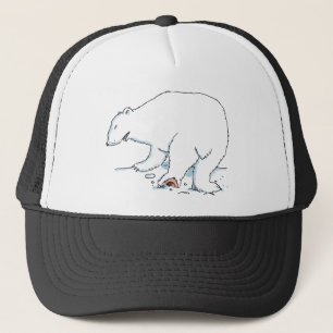 Eisbär schwarz-weiße Schaumstoff-Trucker-Mütze Truckerkappe