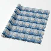 Eisbär schwebt auf einer Eisscholle Geschenkpapier (Ungerollt)