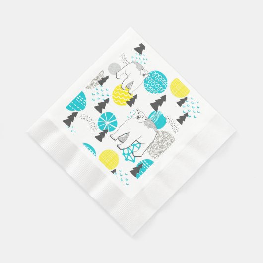 Eisbär Serviette (Ecke)