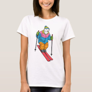 Eisbär Skifahrer Ski Wintersport T-Shirt