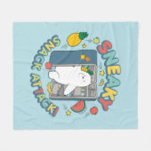 Eisbär - Sneaky Snack Attack! Fleecedecke (Vorderseite (Horizontal))