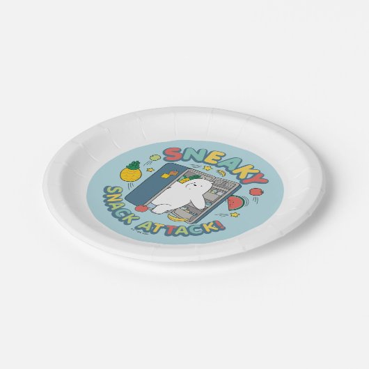 Eisbär - Sneaky Snack Attack! Pappteller (Schrägansicht)
