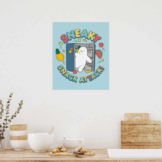 Eisbär - Sneaky Snack Attack! Poster (Küche)