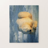 Eisbär Sonnenbäder, Puzzle (Vertikal)