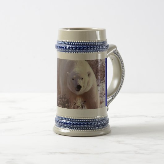 Eisbär Stein Bierglas (VorderseiteRechts)