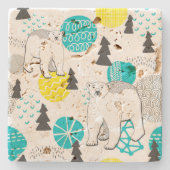 Eisbär Steinuntersetzer (Vorderseite)