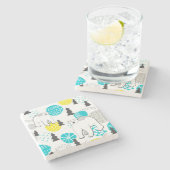 Eisbär Steinuntersetzer (Seitenansicht)