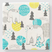 Eisbär Steinuntersetzer (Vorderseite)