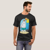 Eisbär Strand Surfboard Sommer T-Shirt (Vorne ganz)