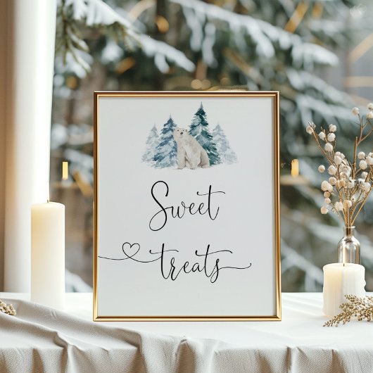 Eisbär Süßes Leckereien-Poster Poster