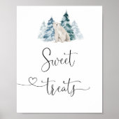 Eisbär Süßes Leckereien-Poster Poster (Vorne)