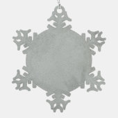 Eisbär-Tatzen-Druck Schneeflocken Zinn-Ornament (Rückseite)