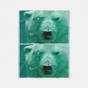 Eisbär Tier Arktis Nördlich Niedlich Whimsisch Fleecedecke