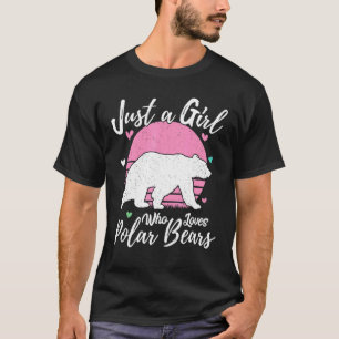 Eisbär Tier Nur Ein Mädchen Das Eisbären Liebt T-Shirt