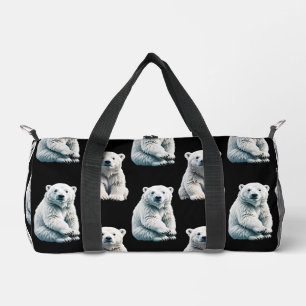 Eisbar-Tiermuster-Design Duffle Bag