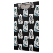 Eisbar-Tiermuster-Design Klemmbrett (Links)