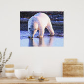 Eisbär trinken poster (Küche)