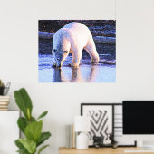 Eisbär trinken poster (Heimbüro)