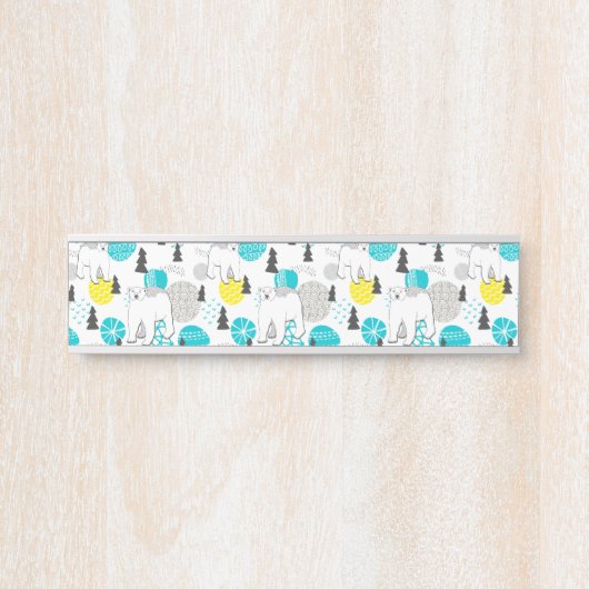 Eisbär Türschild (Vorderseite )