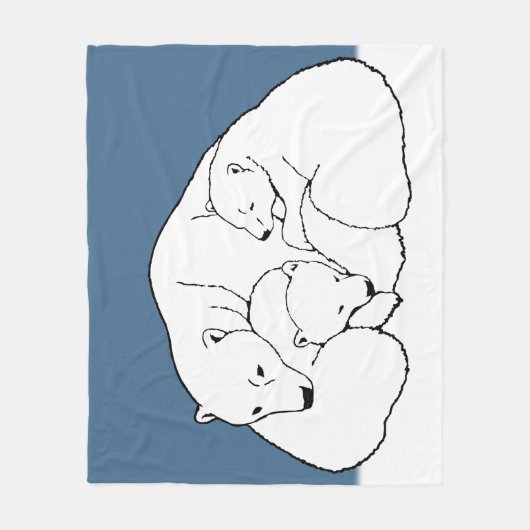 Eisbär-umfassende Mutter u. Fleecedecke (Vorderseite)