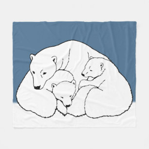 Eisbär-umfassende Mutter u. Fleecedecke