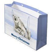 Eisbär und CUB Große Geschenktüte (Rückseite Schrägansicht)