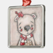 Eisbär und Freund - Verzierung Ornament Aus Metall (Links)