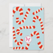 Eisbär und heißer Kakao Weihnachten Einladung (Rückseite)