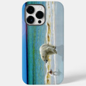 Eisbär und Jack Russel am Strand, Case-Mate iPhone Hülle (Rückseite)