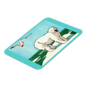 Eisbär und Möwen Magnet (Linke Seite)