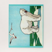 Eisbär und Möwen Puzzle (Vertikal)