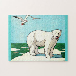 Eisbär und Möwen Puzzle