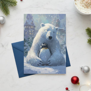 Eisbär und Penguin Weihnachten