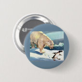 Eisbär und Pinguin der 40er Jahre Button (Vorne & Hinten)