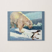Eisbär und Pinguin der 40er Jahre Puzzle (Horizontal)