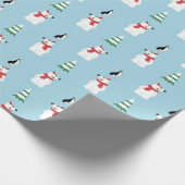 Eisbär und Pinguin Geschenkpapier (Ecke)