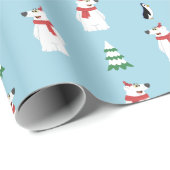 Eisbär und Pinguin Geschenkpapier (Rolleneckpunkt)