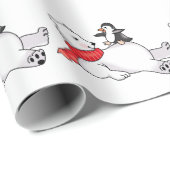 Eisbär und Pinguin Geschenkpapier (Rolleneckpunkt)