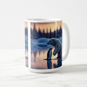 Eisbär und Pinguin Kaffeetasse (VorderseiteRechts)