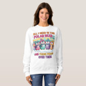 Eisbär und Pinguine Kinder Sweatshirt (Vorne ganz)